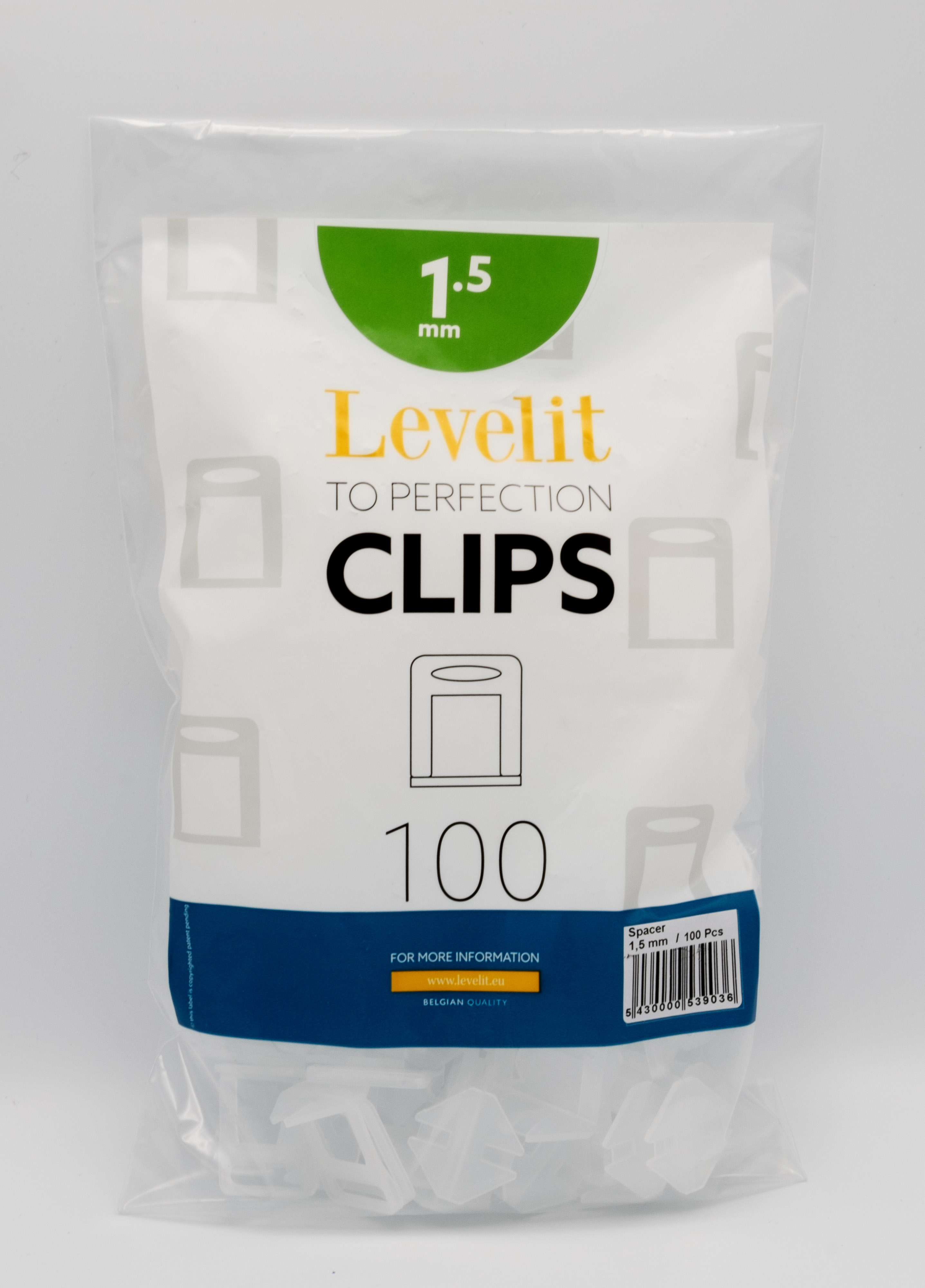Levelit spacer clips 1.5mm 100pcs