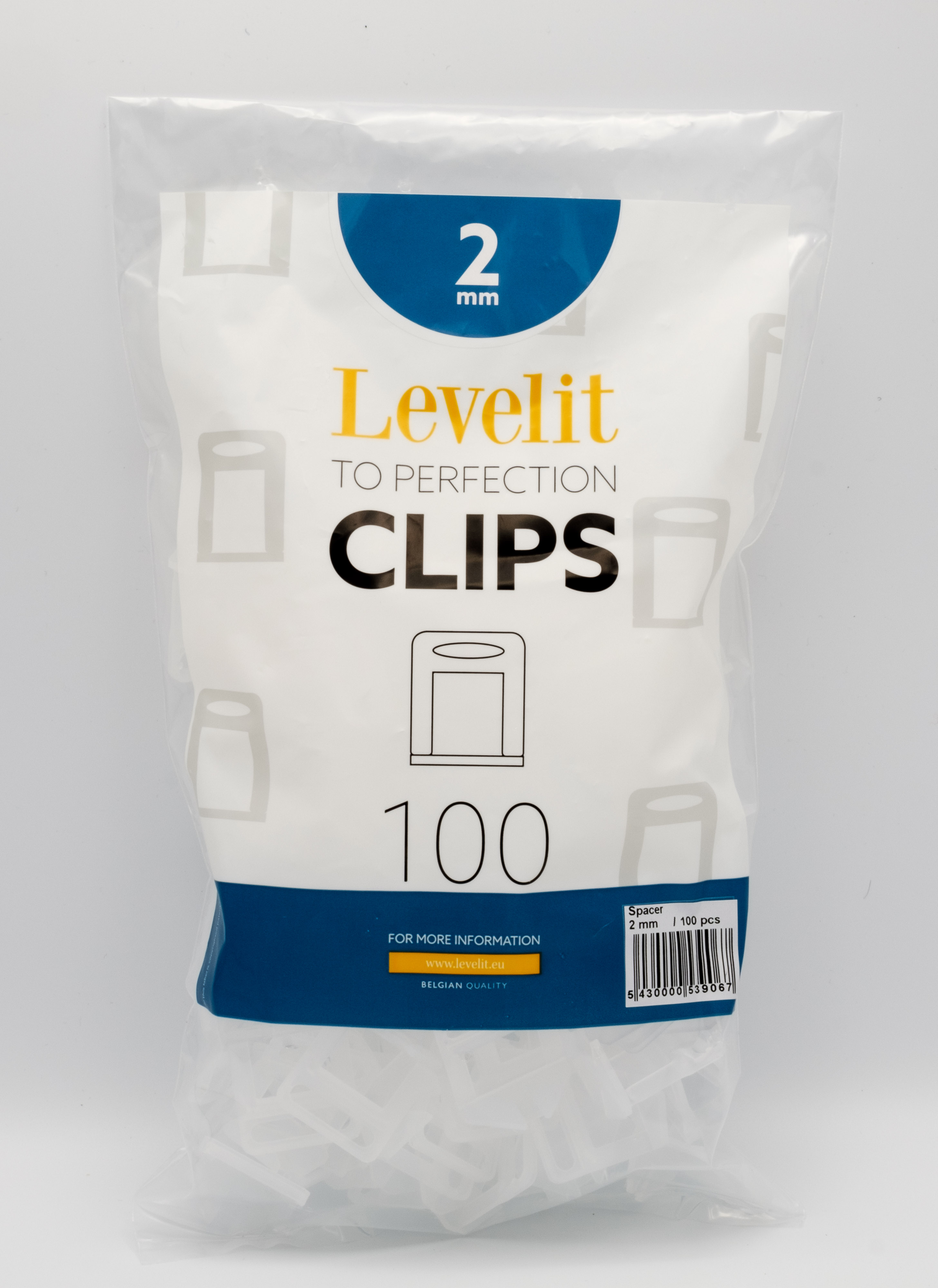 Levelit spacer clips 2mm 100pcs