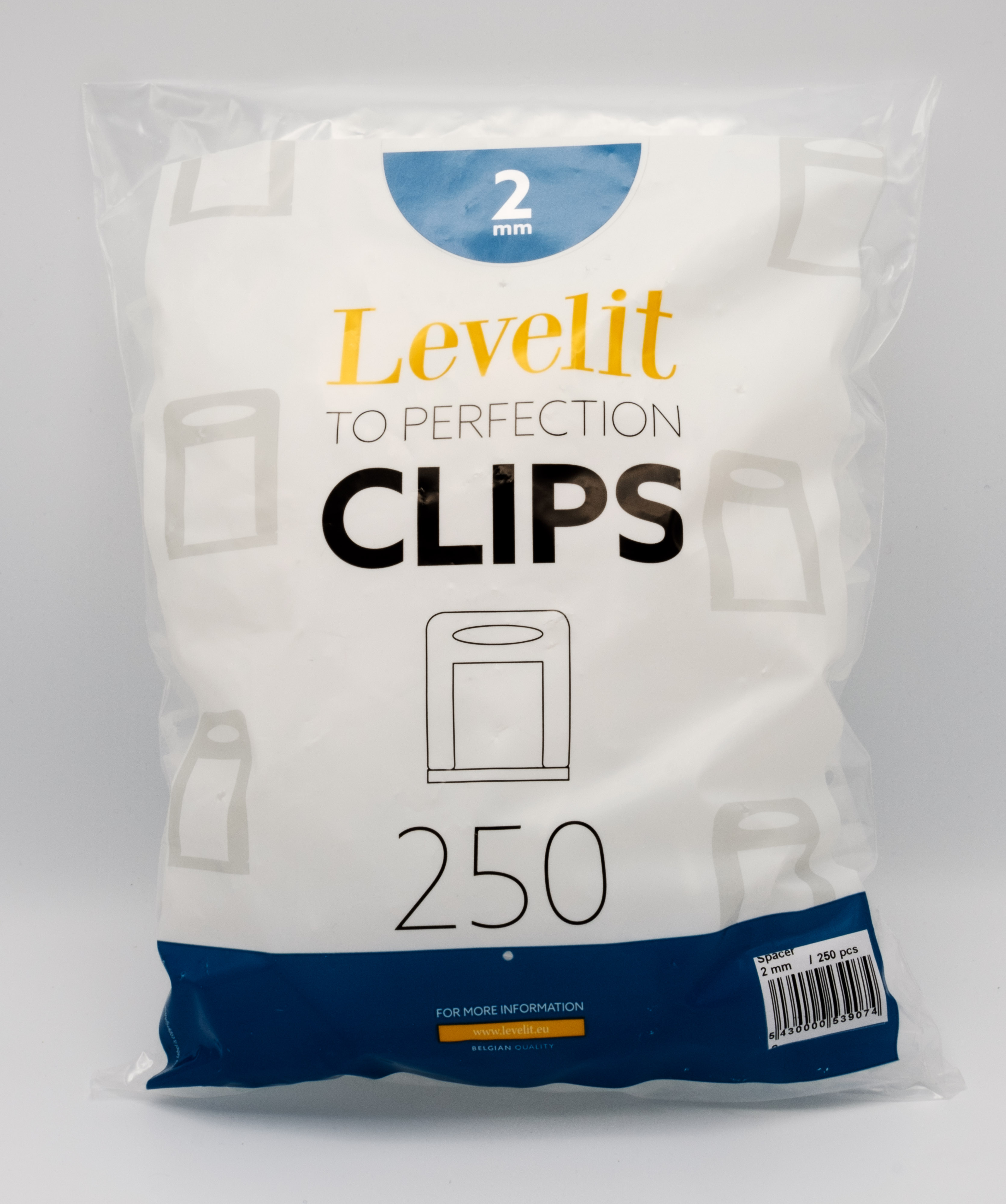 Levelit spacer clips 2mm 250pcs