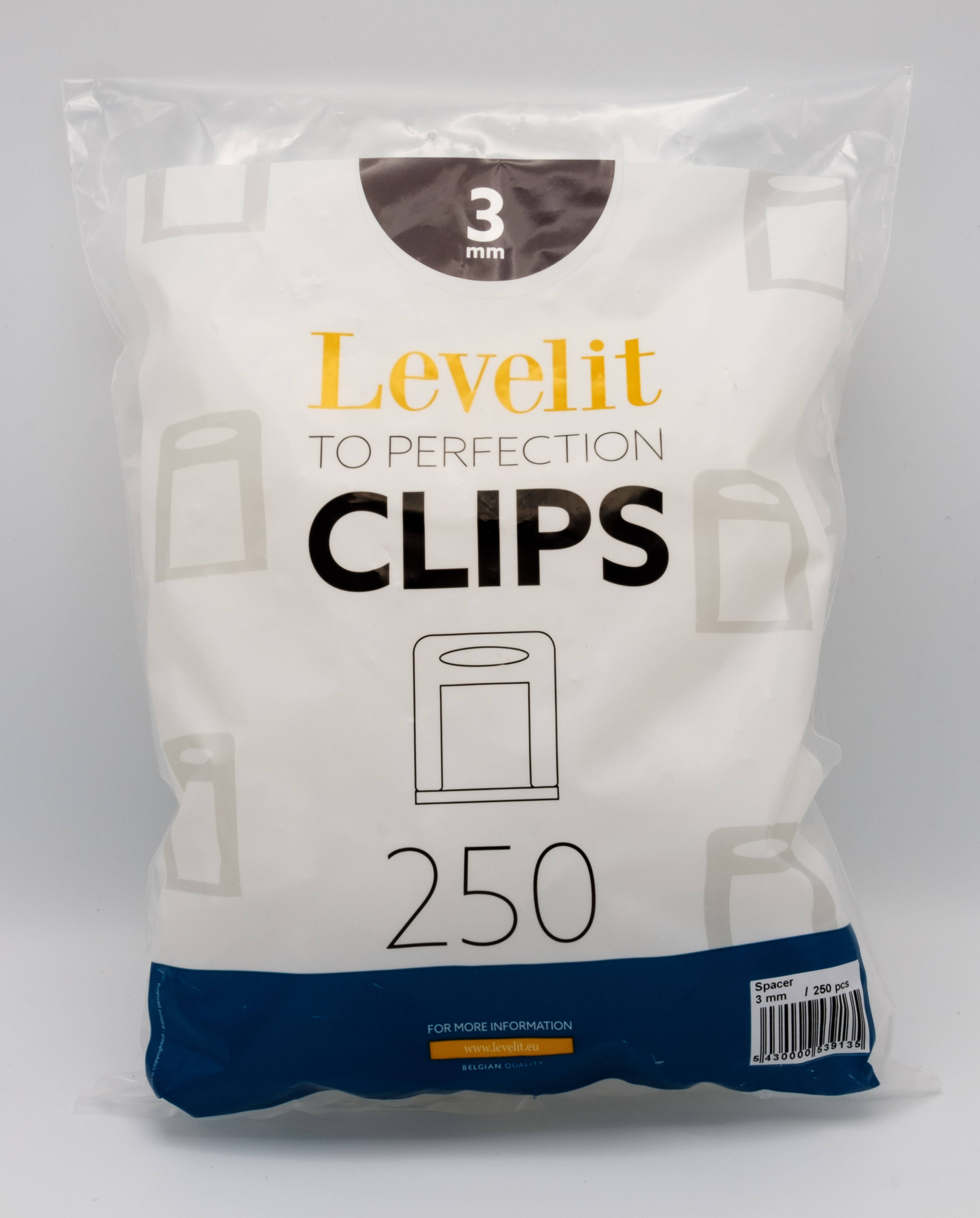 Levelit spacer clips 3mm 250pcs