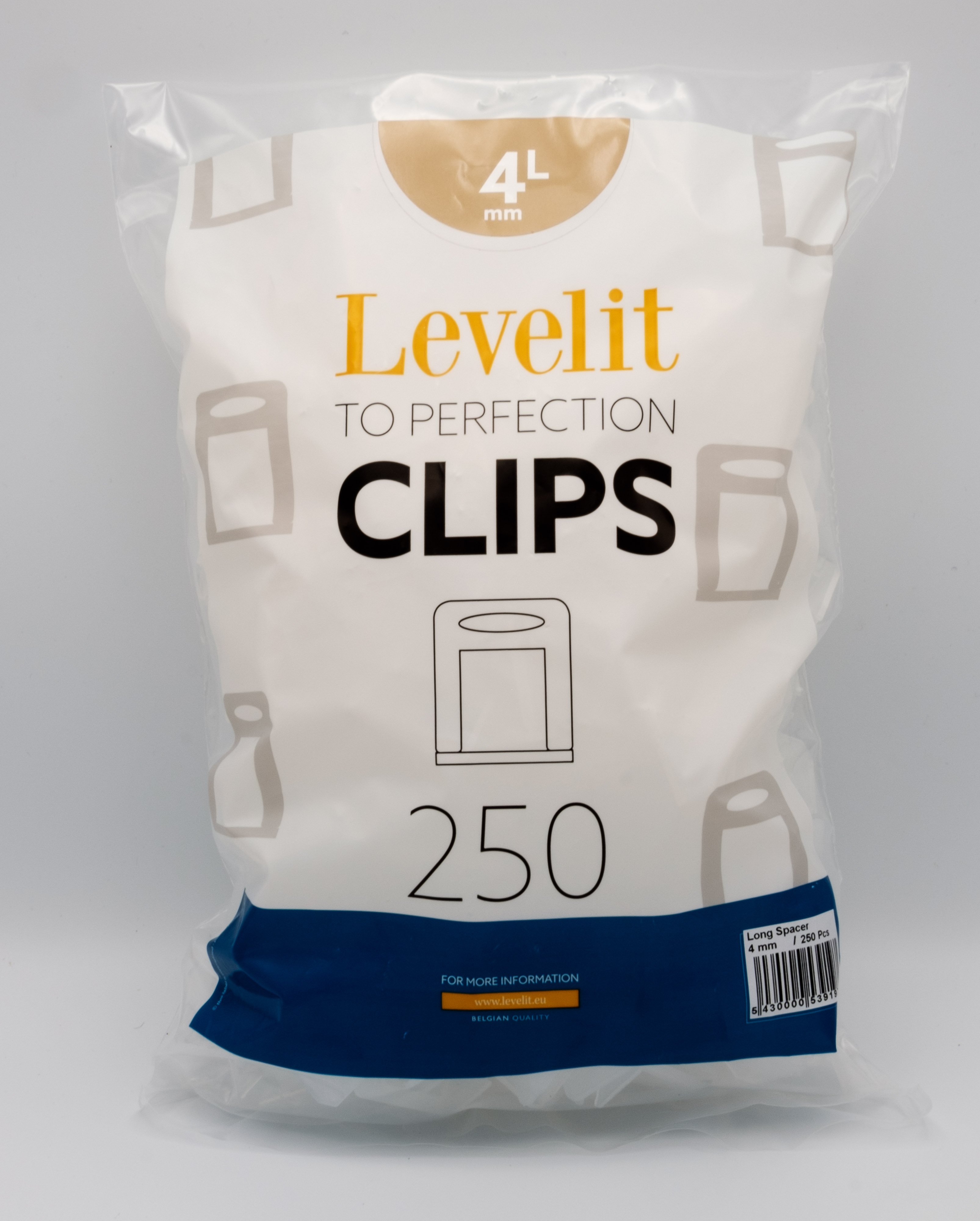 Levelit spacer clips 4mm longue 250pcs