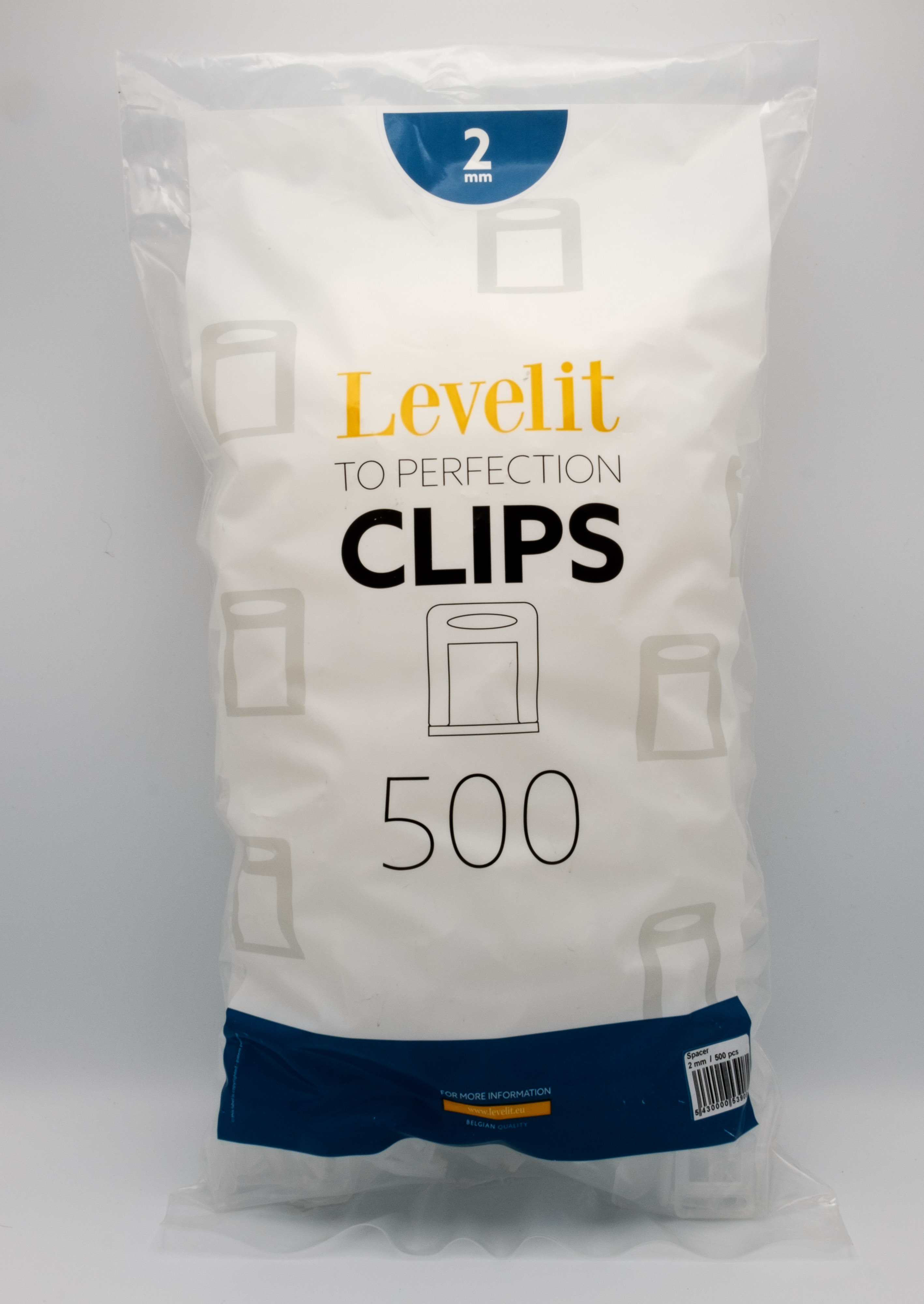 Levelit spacer clips 2mm 500pcs