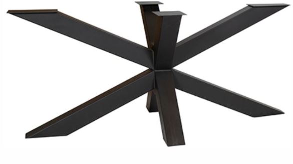 Tafelpoot model Spin 160 3171 - H71cm B160cm L80cm - Profiel 100x100mm Zwart