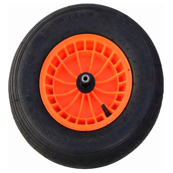 Roue de brouette 2PLY pneu sans chambre à air jante PP avec axe