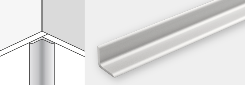 Dumawall Aluminium coin intérieur 12 mm Dumawall+/ XL/Inspiro - 2.60m