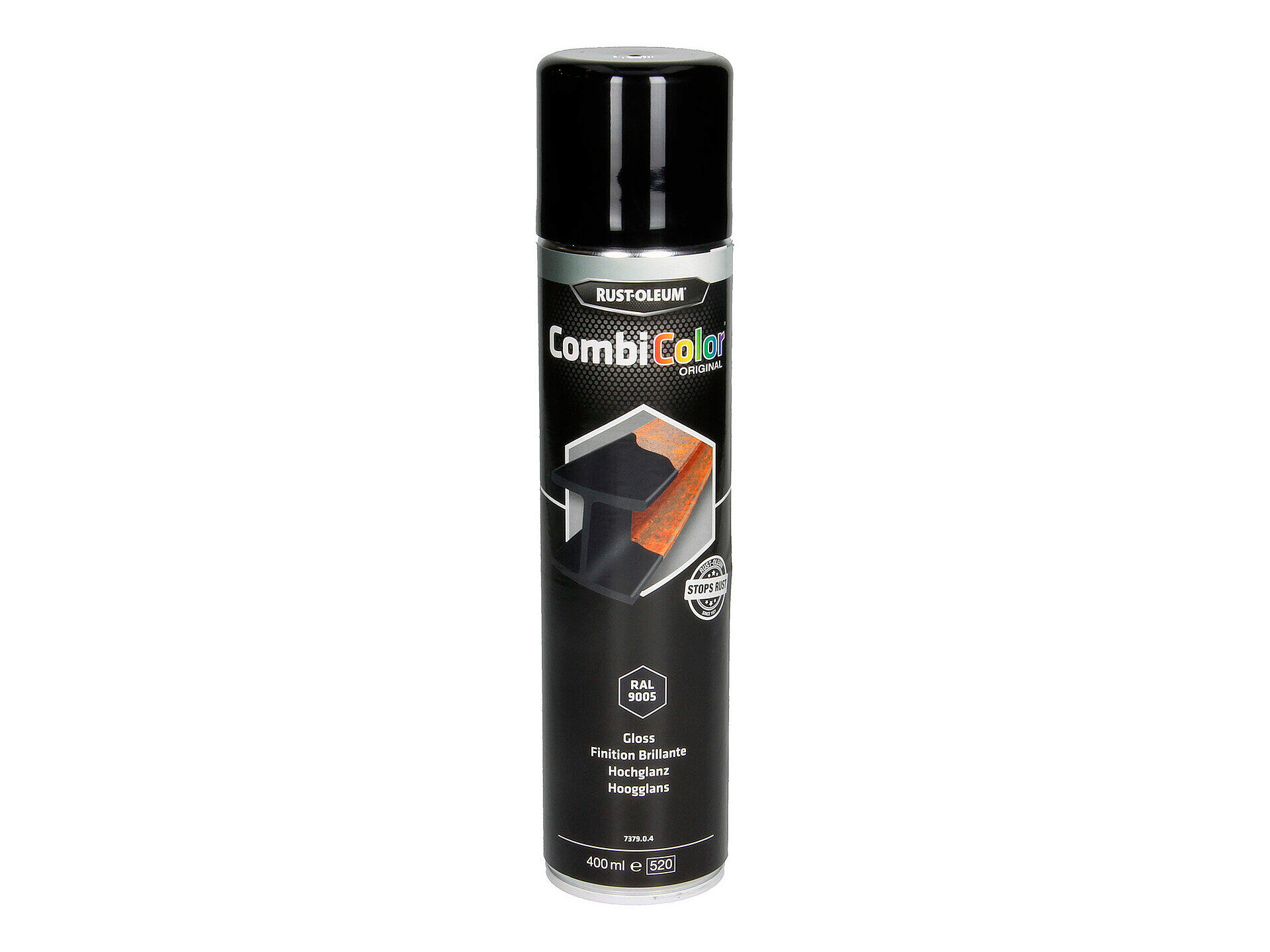 Rust-oleum laque en spray peinture métal brillant 0,4l noir foncé