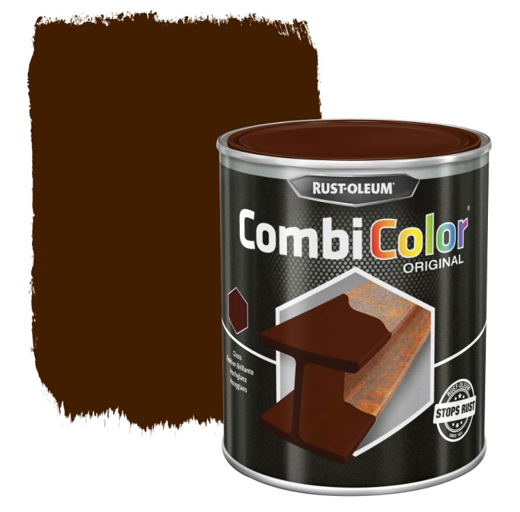 Rust-oleum laque peinture métal brillant 0,75l brun noisette