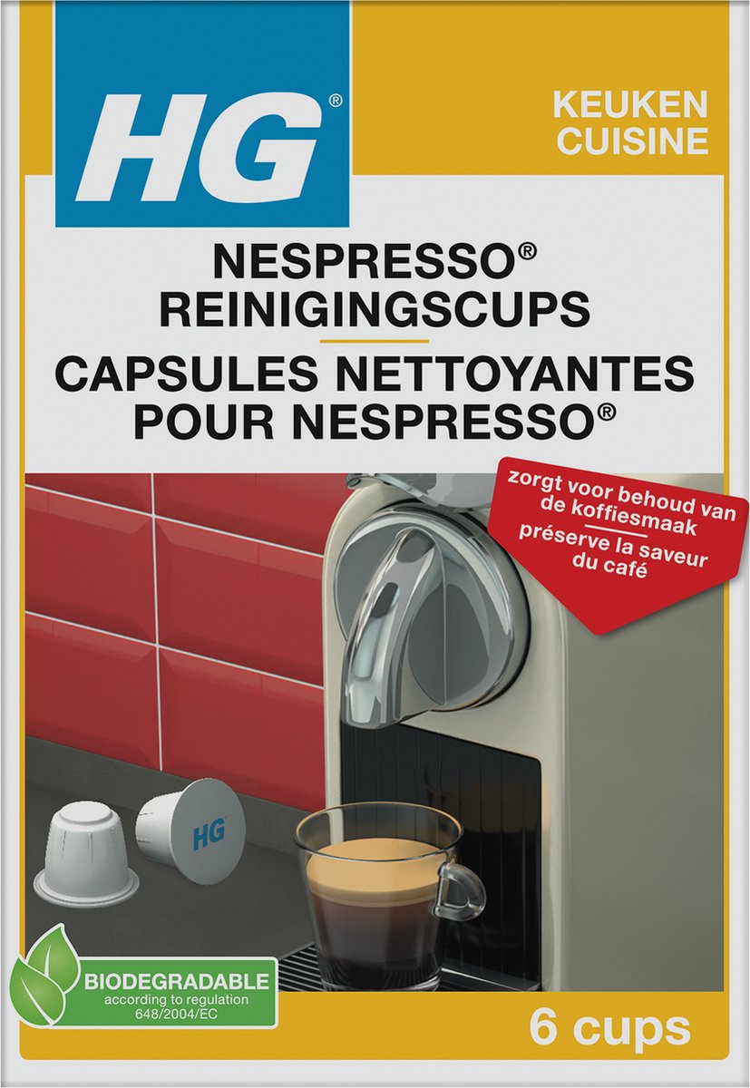 HG reinigingscups voor Nespresso