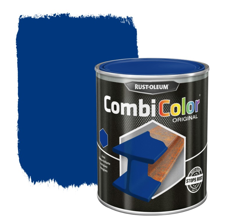 Rust-oleum laque peinture métal brillant 0,75l bleu gentiane