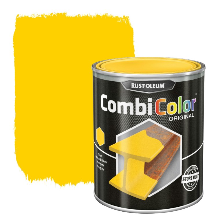 Peinture pour métal Rust-Oleum CombiColor brillant RAL1021 jaune colza 750 ml
