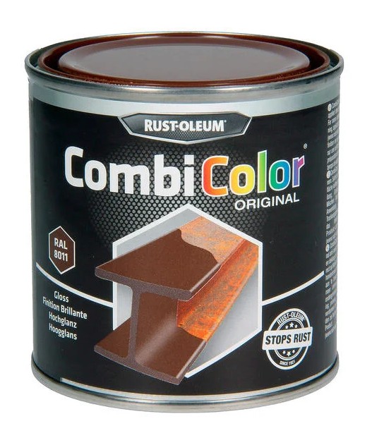 Rust-oleum laque peinture métal brillant 0,25l brun noisette