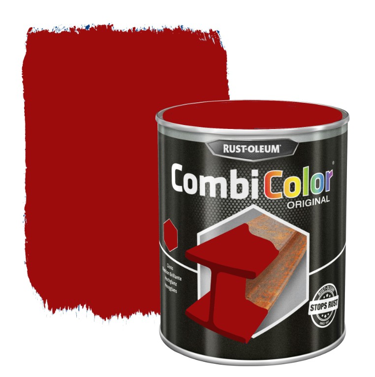 Rust-oleum laque peinture métal brillant 0,75l rouge feu