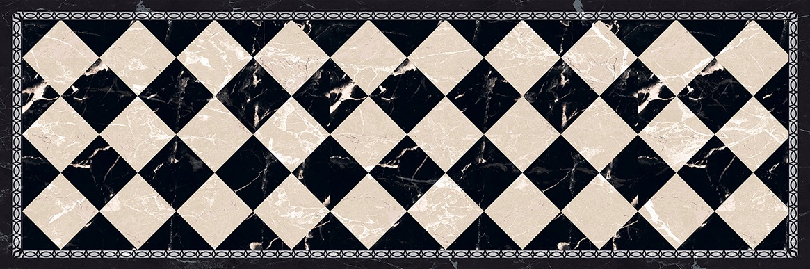Decoratieve loper 50x150cm Checker