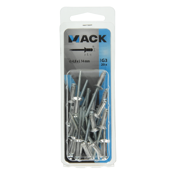 Mack rivets aveugle aluminium Ø4,8x14mm (20pcs)