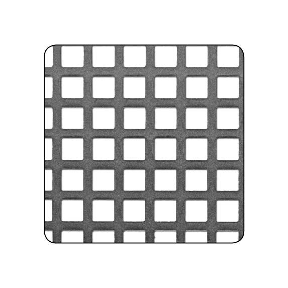 Plaque en acier perf. trous carré 5.5mm 500x500mm