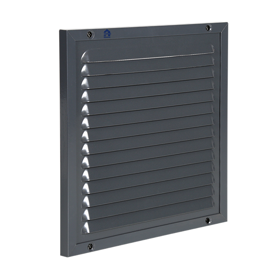 Renson grille estampée avec cadre/moustiquaire 437 structure 7016 200x200mm