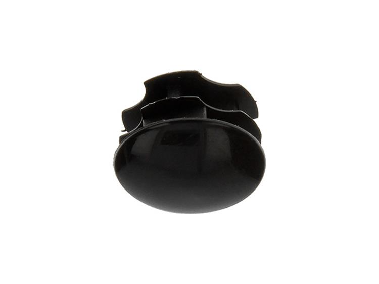Embout rentrant plastique noir rond Ø22mm (4 pièces)