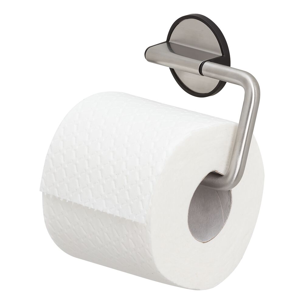 Tiger Tune Porte-rouleau papier toilette sans rabat Acier inoxydable brossé / Noir