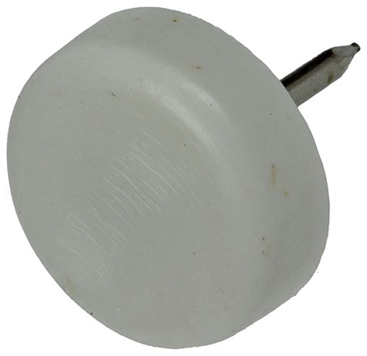 Patin à clouer plastic blanc rond Ø19mm (12 pièces)