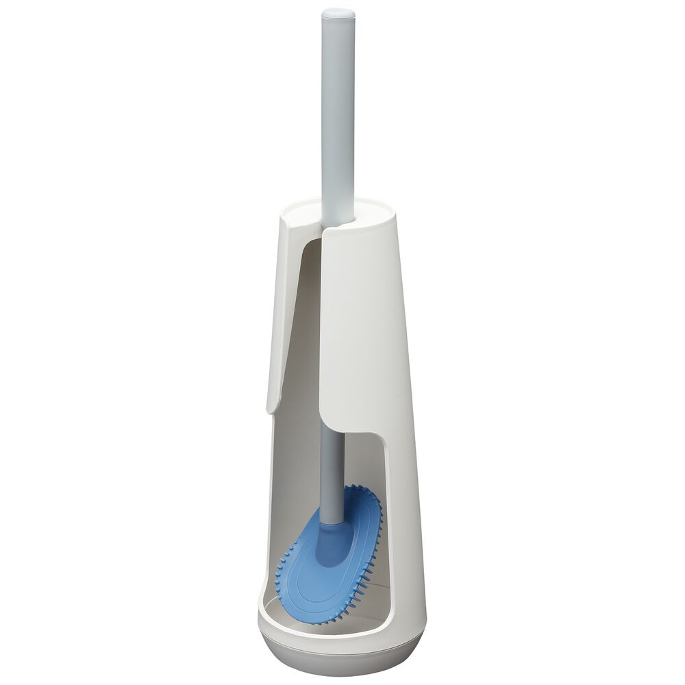 Tiger Tess Porte-brosse WC autoportante avec brosse flexible Swoop® Blanc / Gris clair
