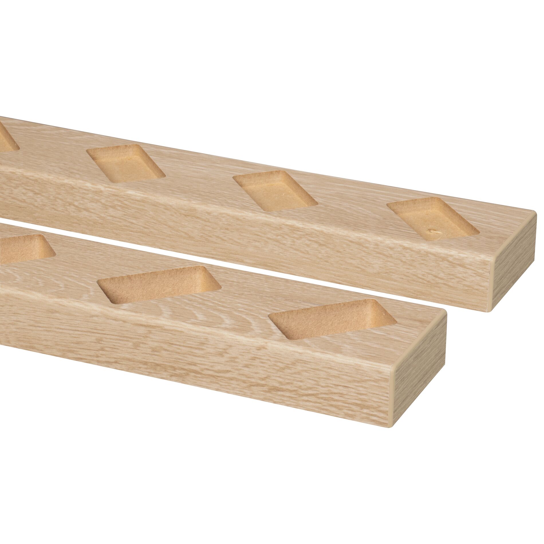 Decowall roomdivider profiel schuin 45° MDF natuur eiken (2 st)