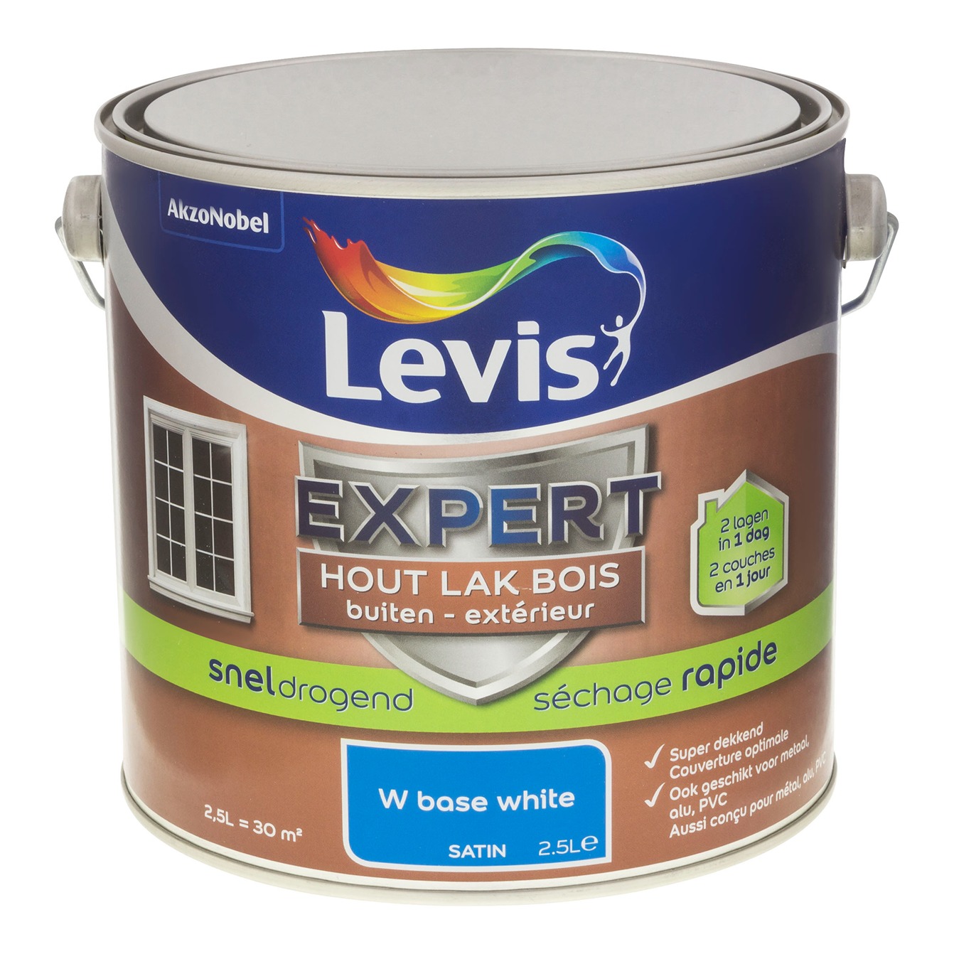 Levis Expert Hout Lak Buiten Sneldrogend Satin Mix Wit - 2.5l