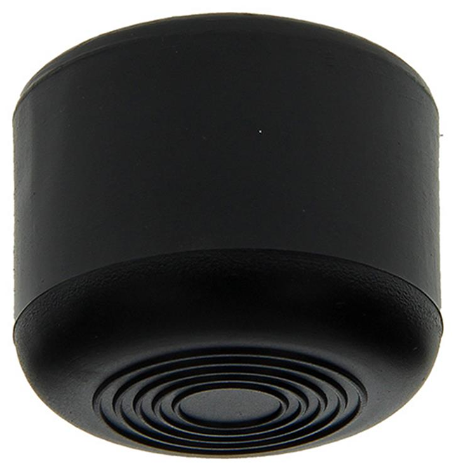 Embout coiffant plastique noir rond Ø32mm (4 pièces)