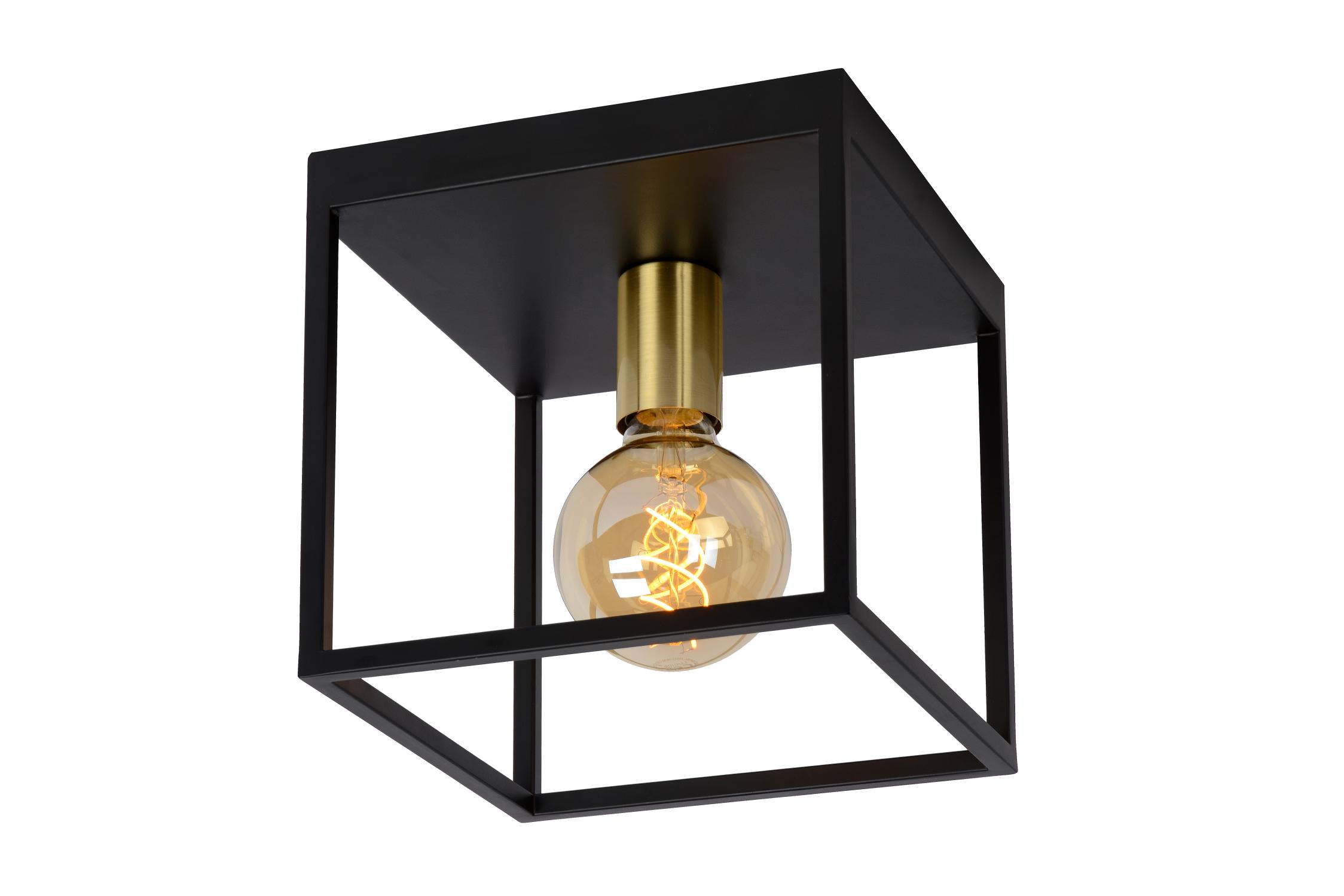 Ruben plafonnier 1x E27 40W noir/or mat