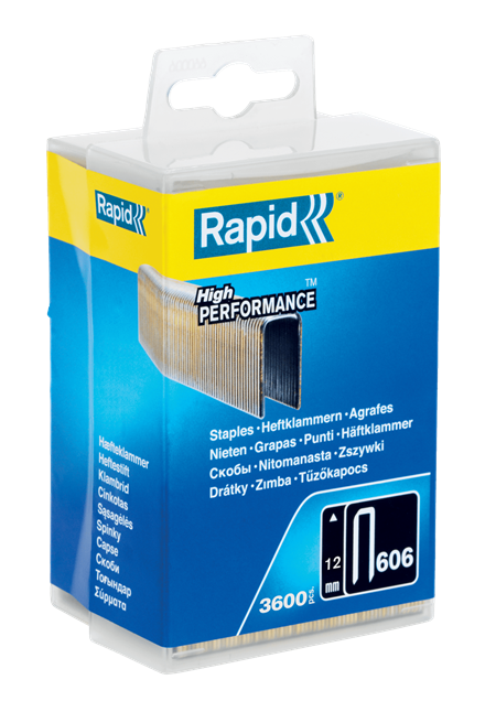 Rapid agrafes galvanisées n°606/12mm (3600pcs)