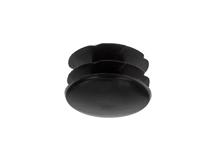 Embout rentrant plastique noir rond Ø19mm (4 pièces)