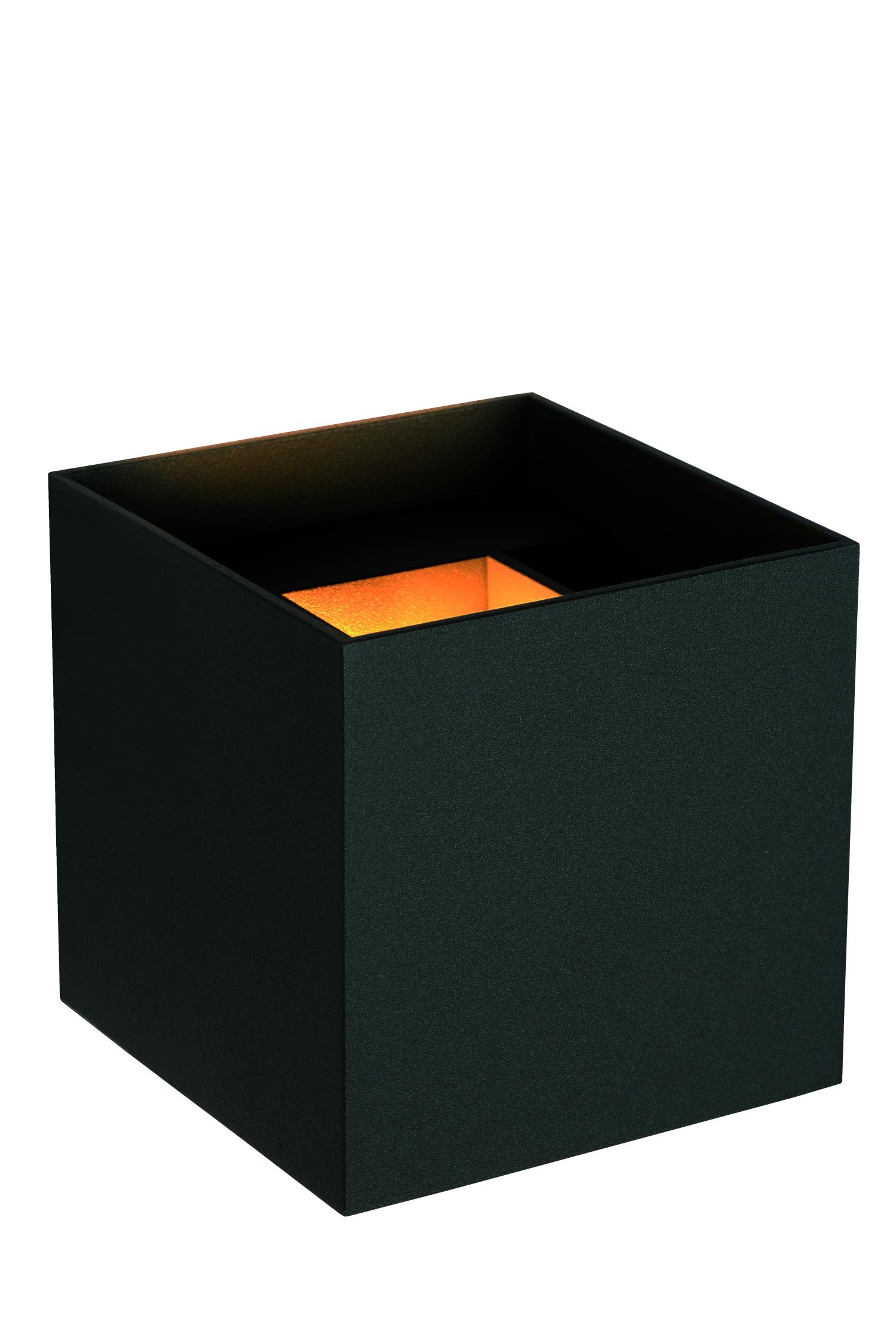 Lucide AXI - Spot mural Salle de bains - LED - 2x3,5W 2700K - IP54 - Angle du faisceau réglable - Noir