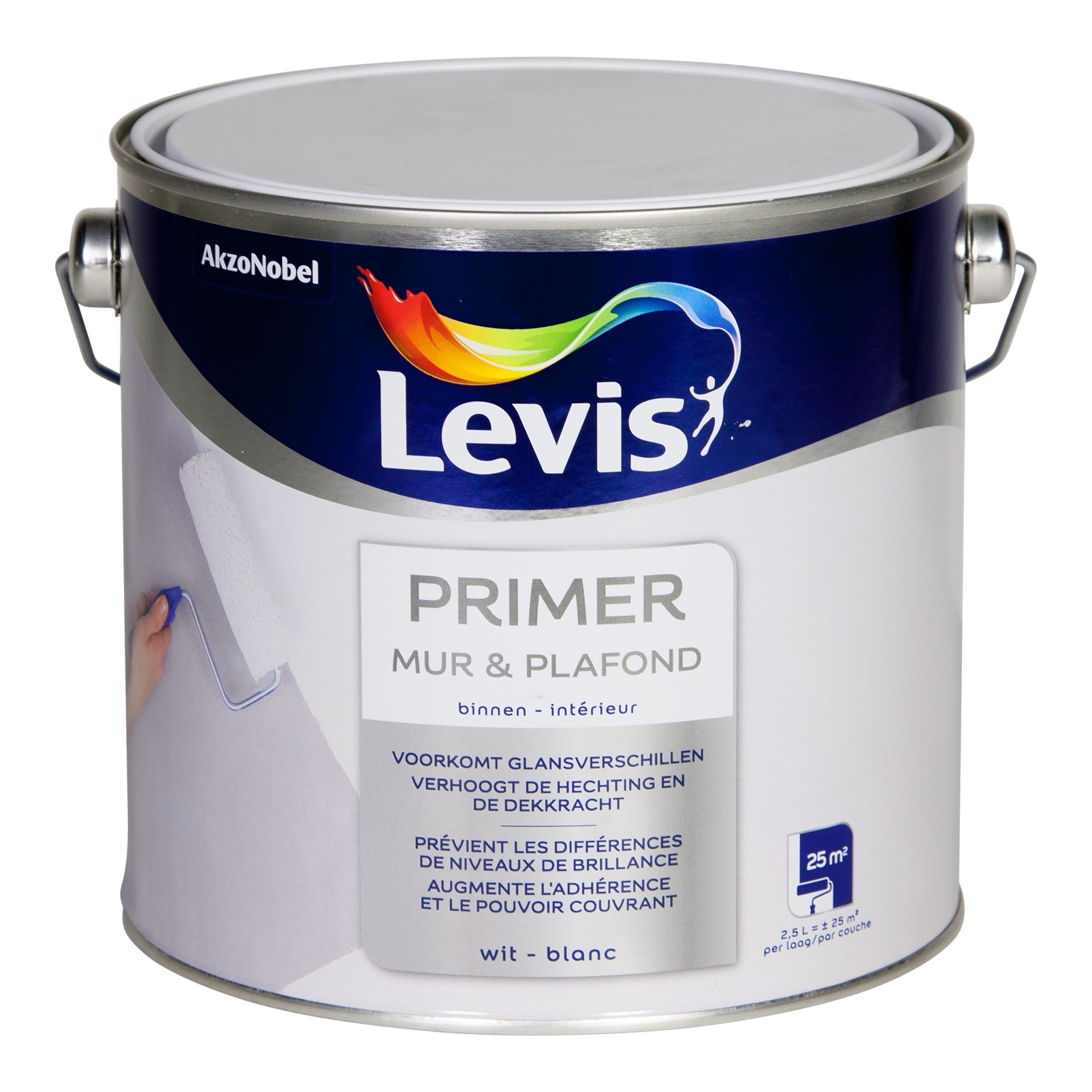 Levis Primer Mur & Plafond 2.5l Blanc
