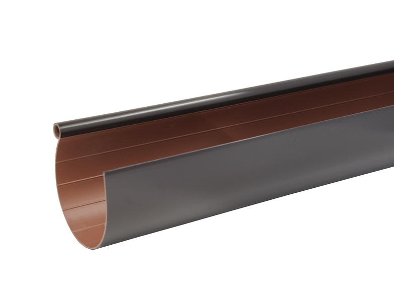 Dakgoot coex PVC G125 4m bruin