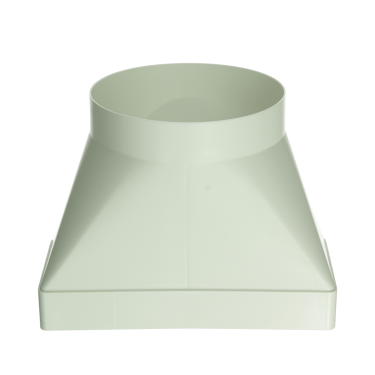 Renson PVC verbindingsstuk rond/rechthoekig 7021 wit 220x90mm-Ø150mm