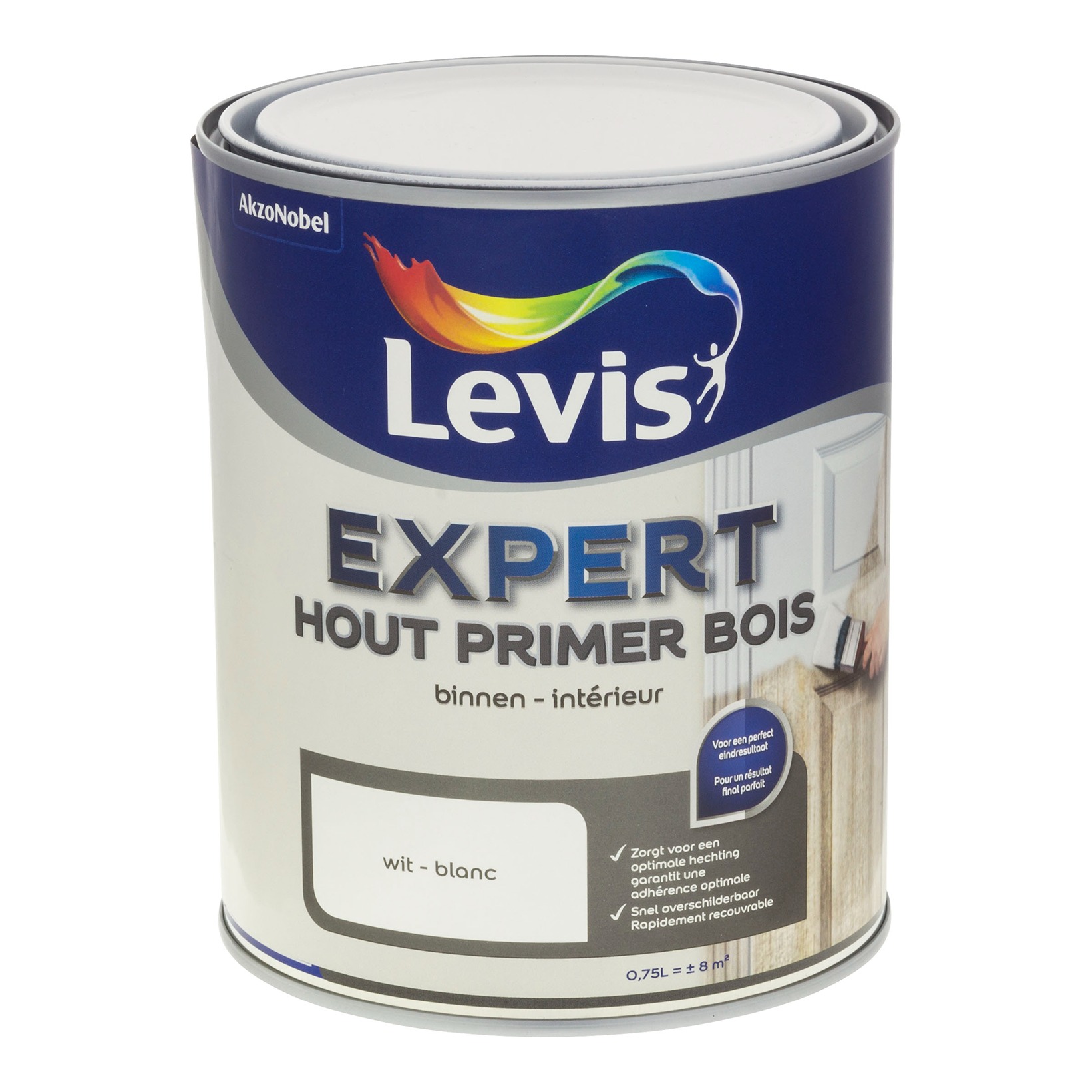 Levis Expert Hout Lak Primer Binnen 0.75l Wit