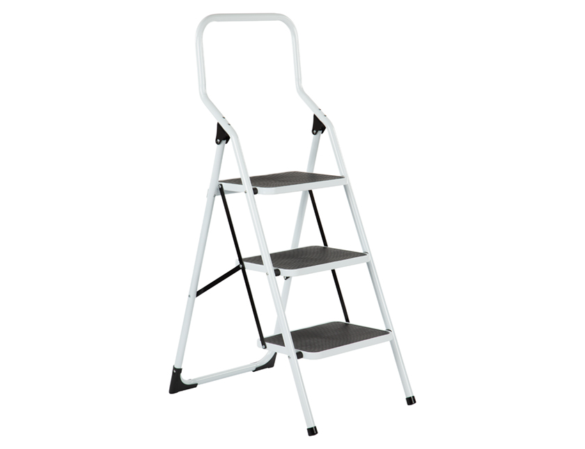 Big Step trapladder 3 brede treden wit
