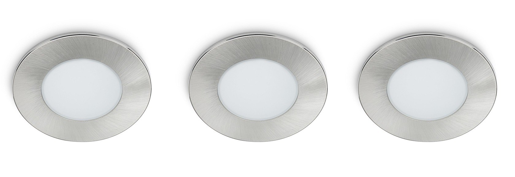 Prolight spot LED encastrable 5W nickel 3 pièces