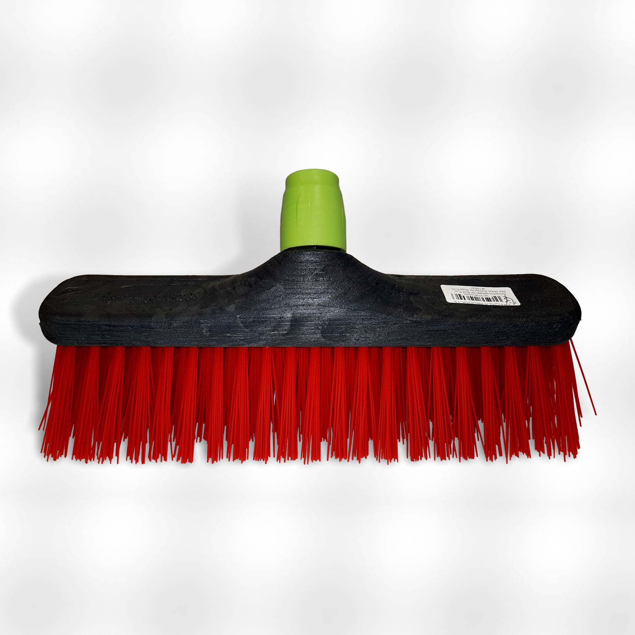 Balai De Rue Plastiq.Pvc Rouge Monture Noir 31cm