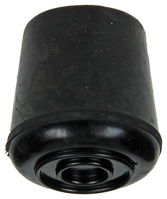 Buisdop opzetmodel rubber zwart rond Ø22mm (4 stuks)