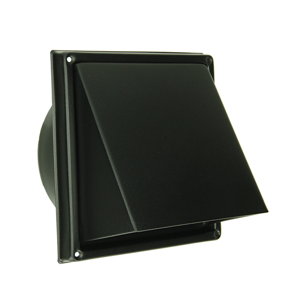 Renson opbouw dampkaprooster inox 641 zwart Ø100mm
