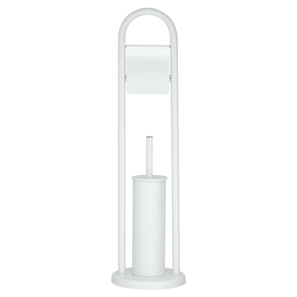 Sealskin Acero Serviteur WC - Porte-rouleau papier toilette - Brosse WC avec support - autoportante Blanc
