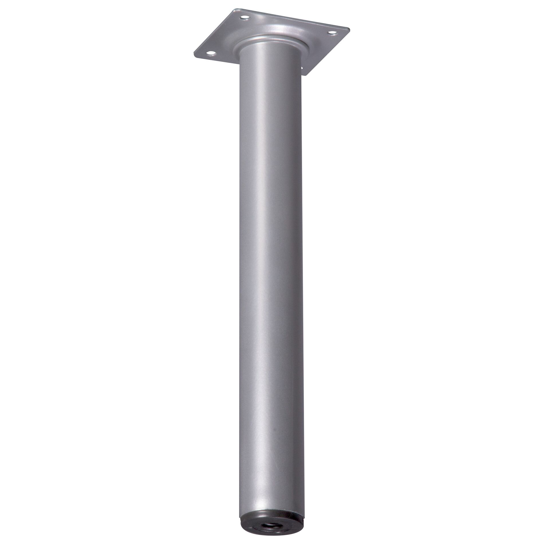 Pied rond couleur aluminium Ø30mmx25cm