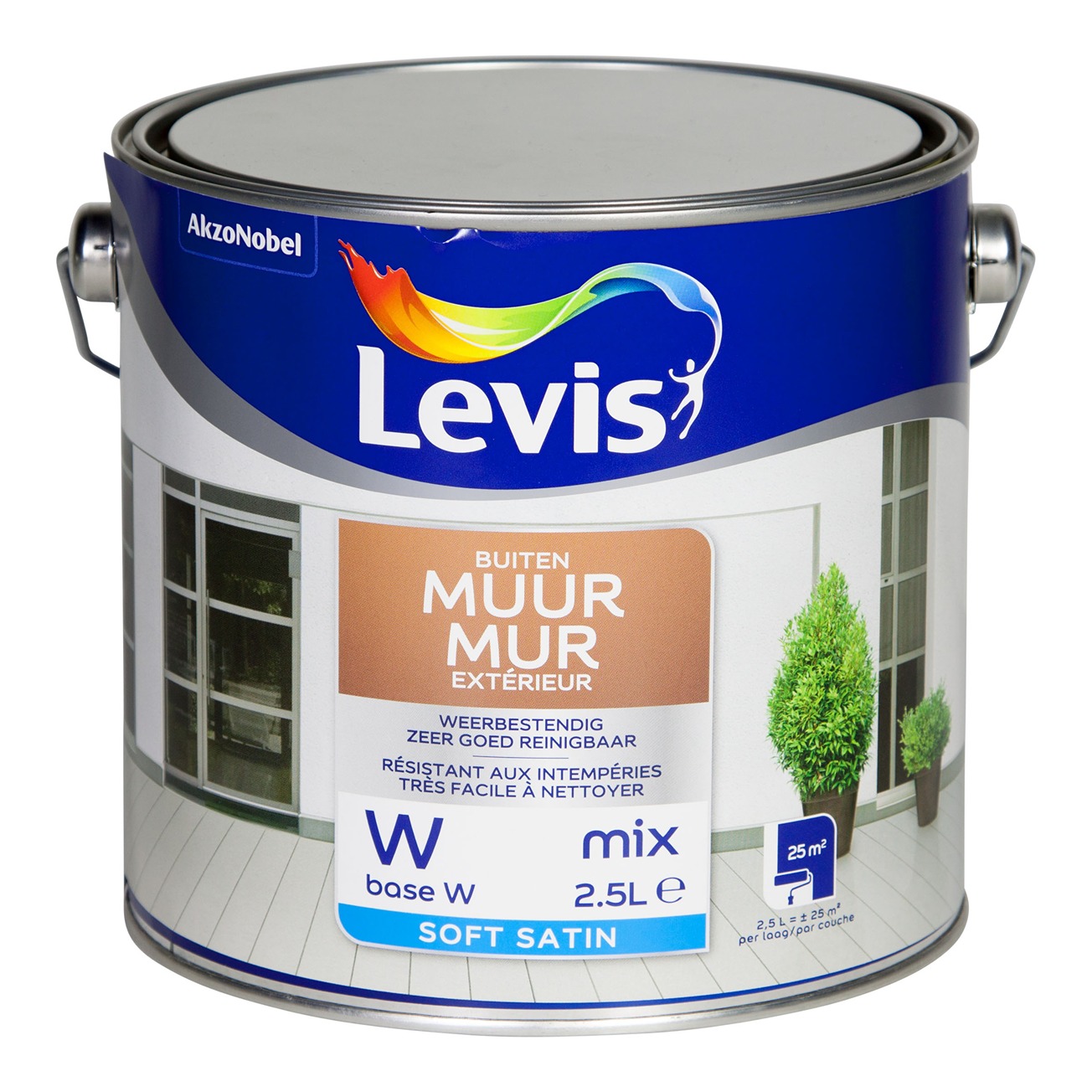 Levis Muur Buiten Satin Mix Base W - 5l