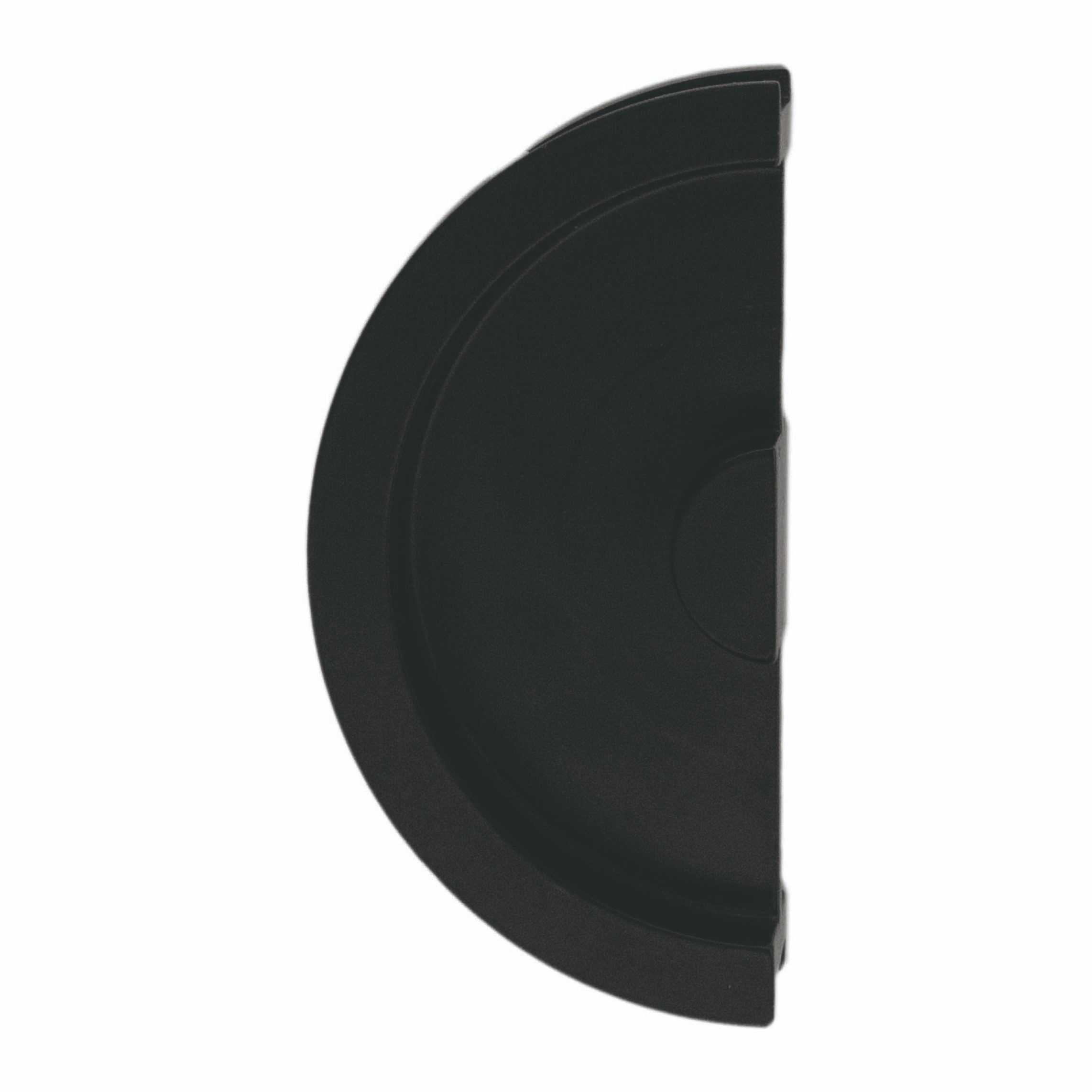 Coquille à Encastrer HDD Demi Lune Massif 40mm Noir (1 pce)