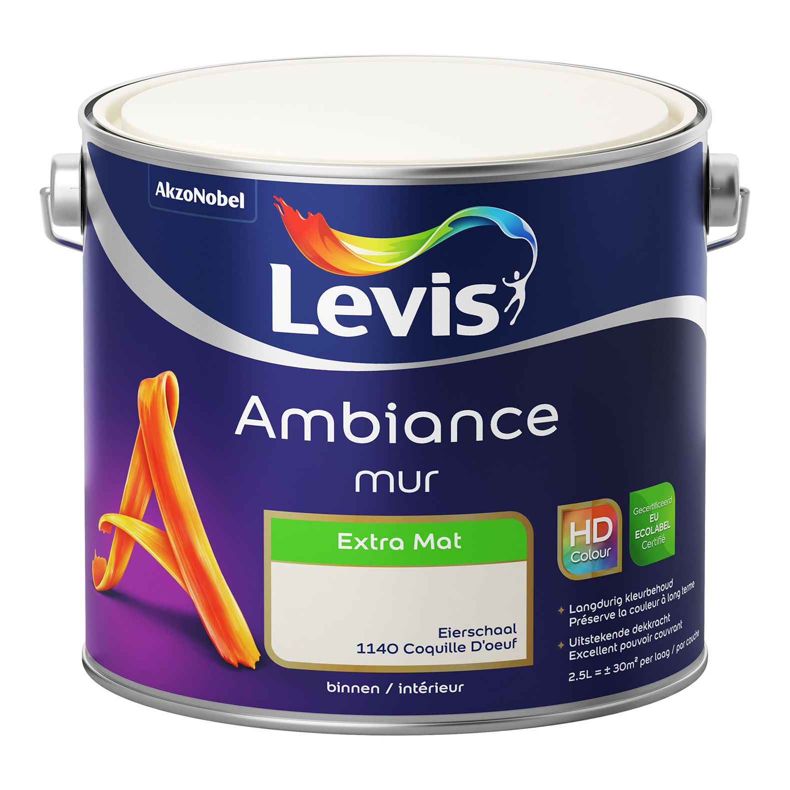 Levis Ambiance Mur Extra Mat 2.5l Coquille D'oeuf