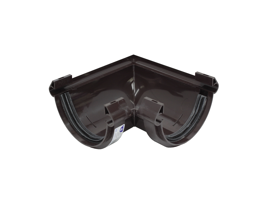 Angle à joint pour gouttière AIE G-125 brun