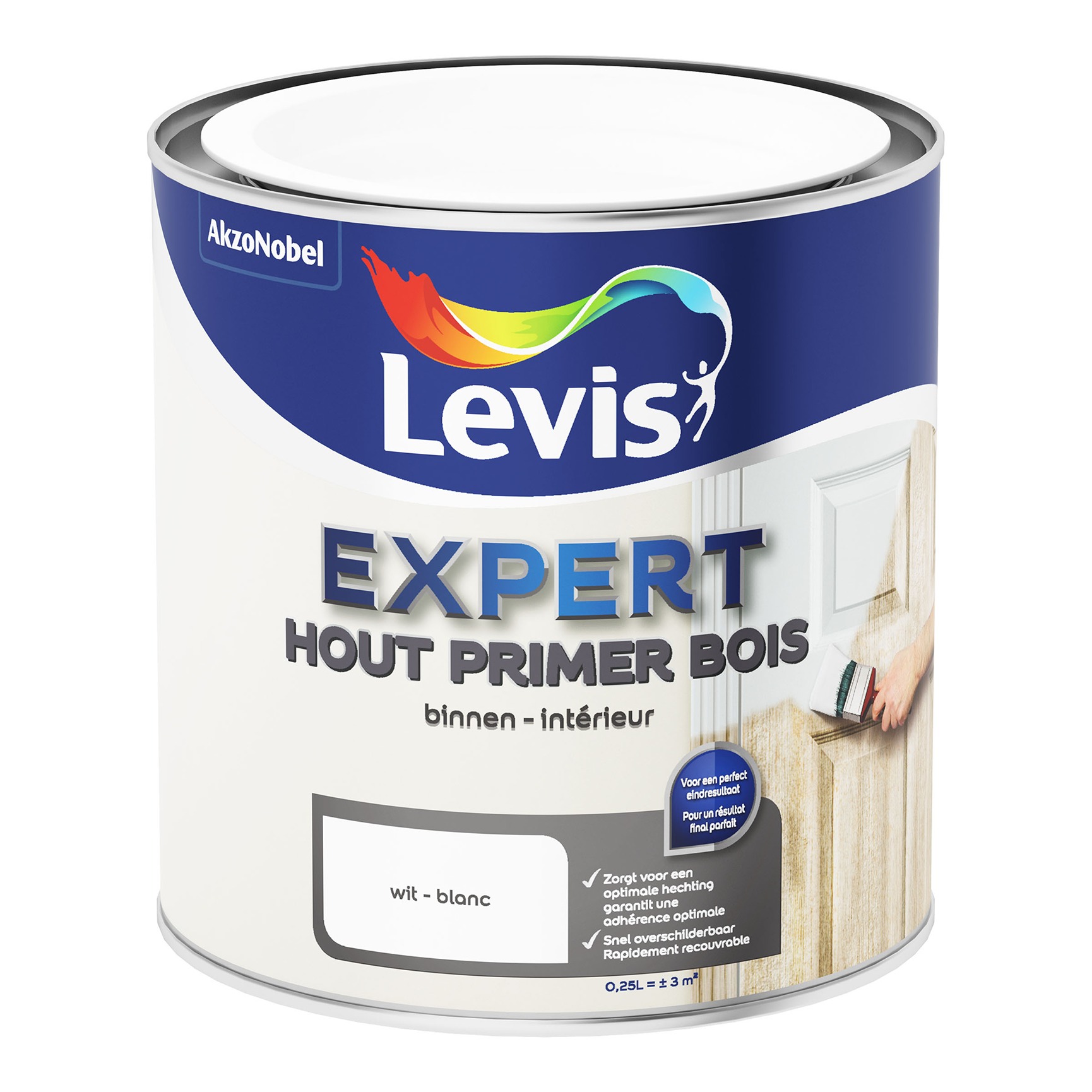 Levis Expert Hout Lak Primer Binnen 0.25l Wit