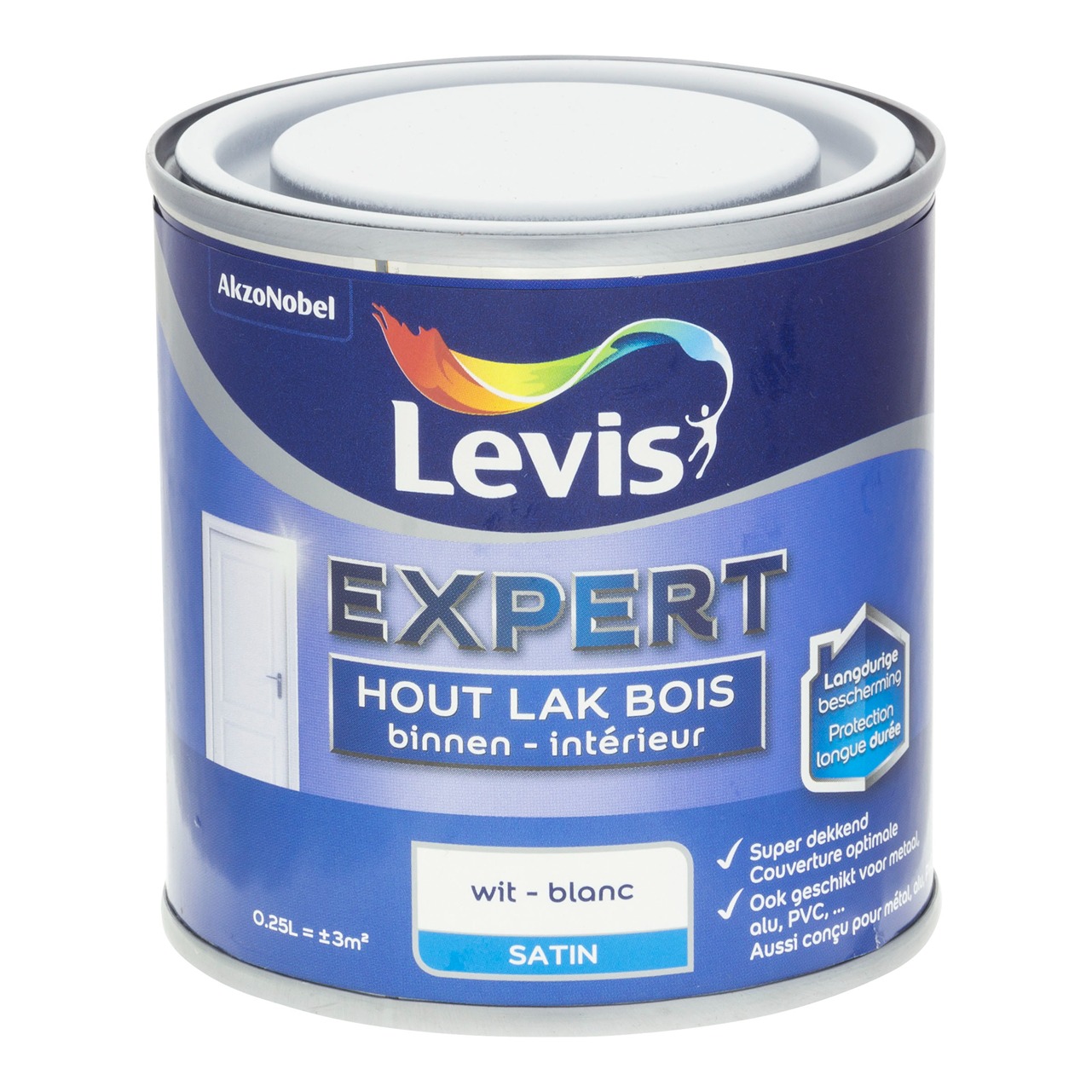 Levis Expert Lak Bois Intérieur Satin 0.25l Blanc