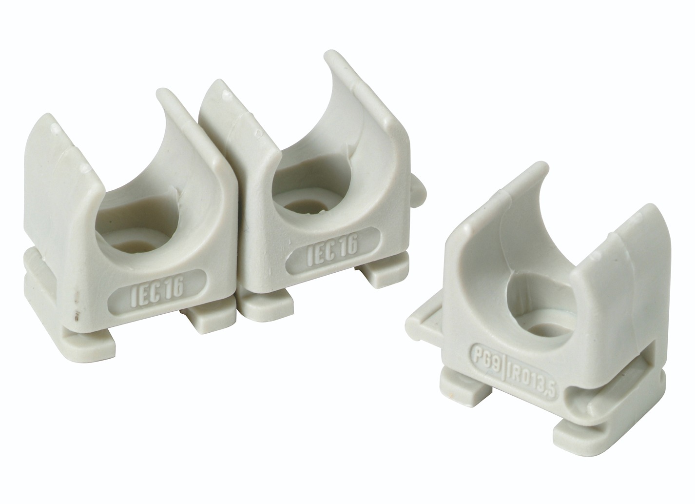 Veerklem grijs 16mm PVC-box