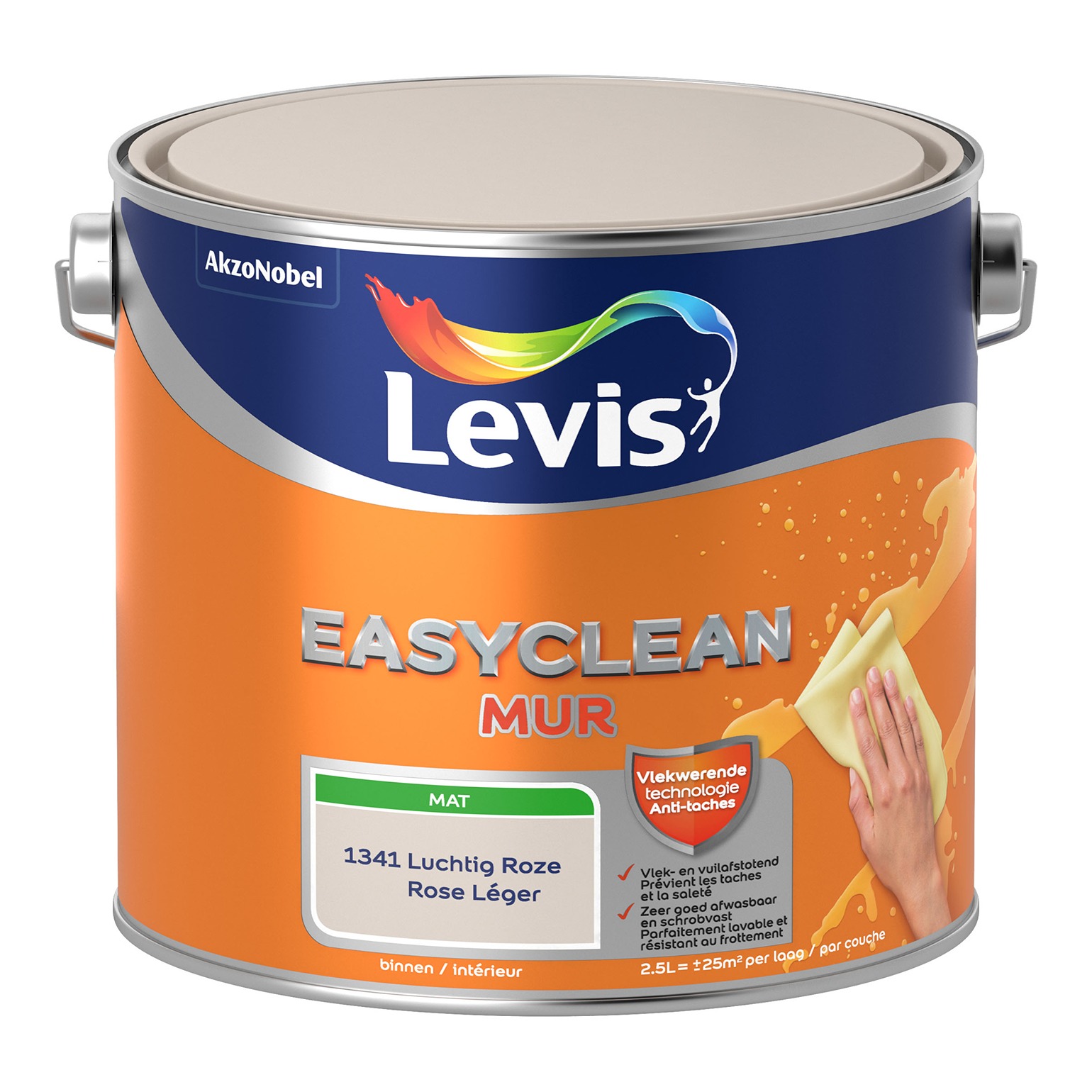 Levis Easyclean Mur Mat 2.5l Luchtig Roze